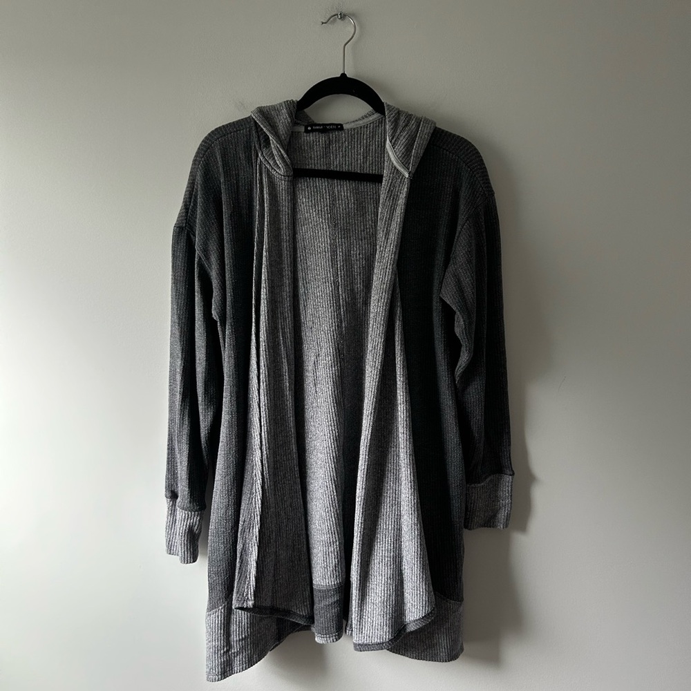 Thrive Societe grey open front caridgan